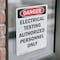 Signmission Portrait Electrical Testing Authorized Only Danger Sign, Vinyl Decal, 3.5in W x 5in L, 2PK OS-2PACK-DS-D-35-V-1786 - alternate 5